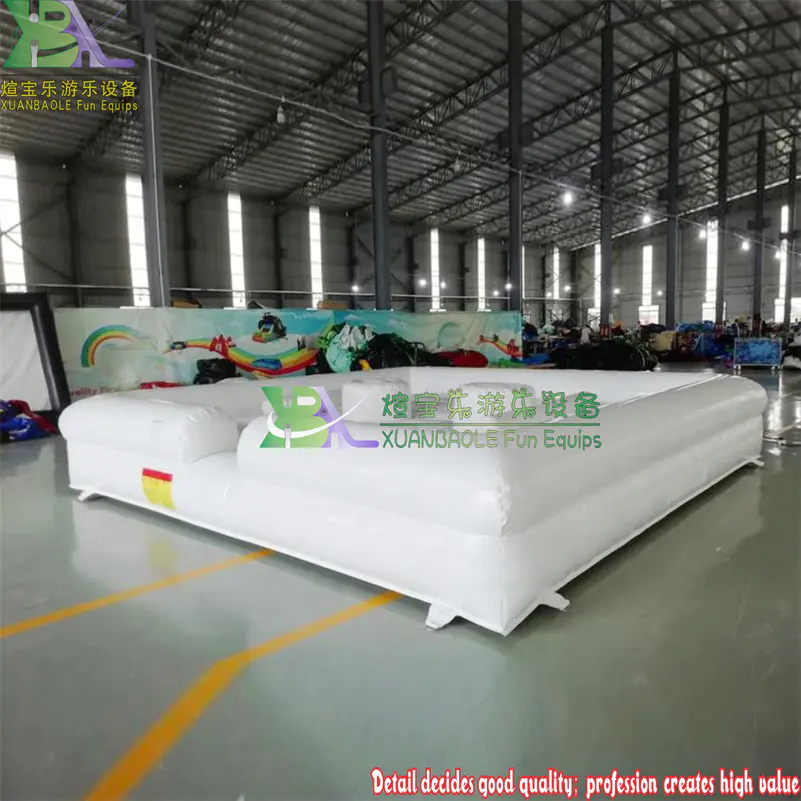 Outdoor White PVC Inflatable joust arena inflatable gladiator Sport game joust fighting ring