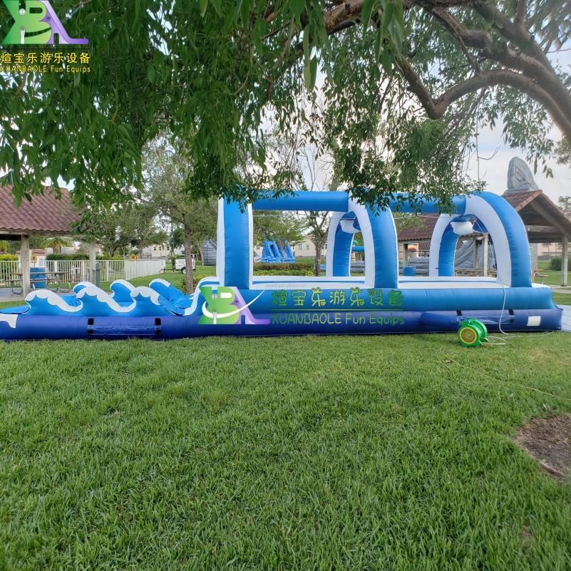 New Blue Wave inflatable slip N slide dual double lane inflatable slip slide, Backyard exciting inflatable slip n slide