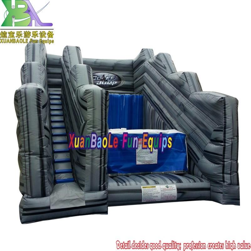 Leap of Faith Cliff Jump Rock Waterfall Inflatable Stunt Game for adults Cliff Bouncy Castle Party Entertainment Bouncy Sport Game