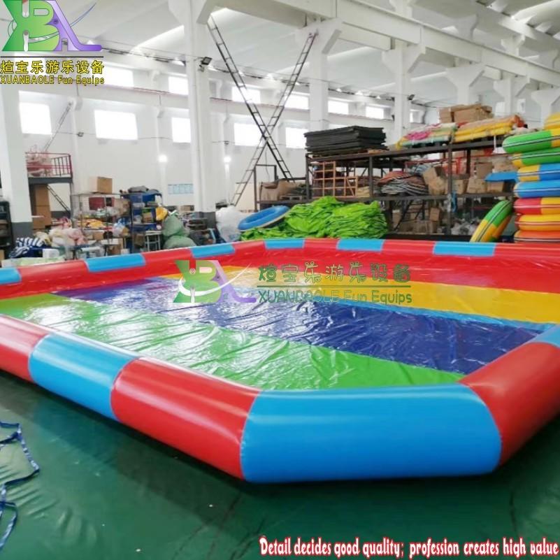 Commercial large inflatable swimming pool multi color for summer water park 10m