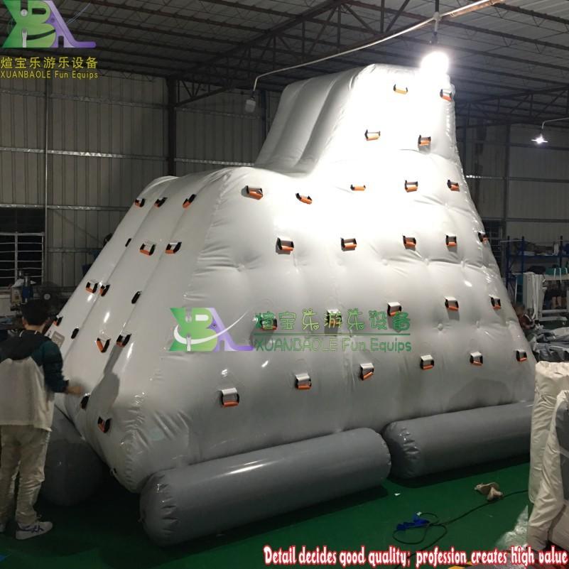 Water Rock Wall Tumble Track Rock Sport Gymnastic Inflatable Climbing Mountain Entertainment Park Water Floating Iceberg