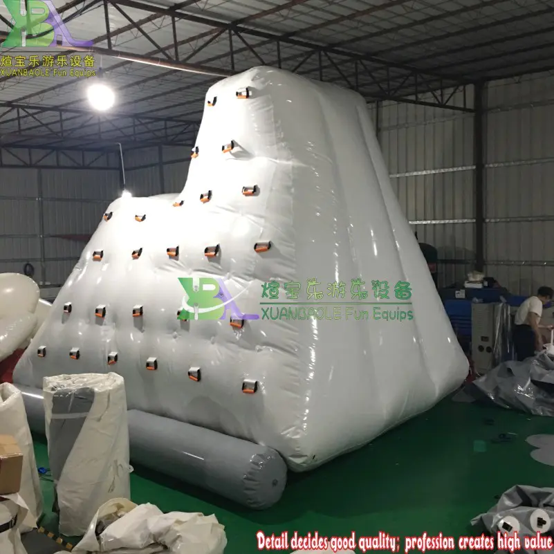 Water Rock Wall Tumble Track Rock Sport Gymnastic Inflatable Climbing Mountain Entertainment Park Water Floating Iceberg