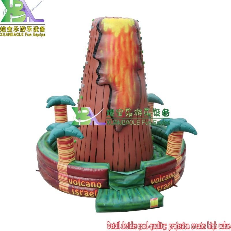 Volcano Inflatable Rock Climbing Wall, Volcanic Eruption Inflatable Climbing Mountain Sport Game