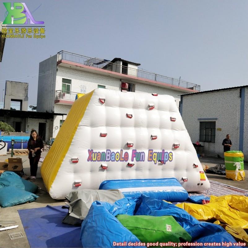 Inflatable Floating Island Aquatic Popular Multifunctional Iceberg Climb Slide Inflatable Water Tower For Wake Park