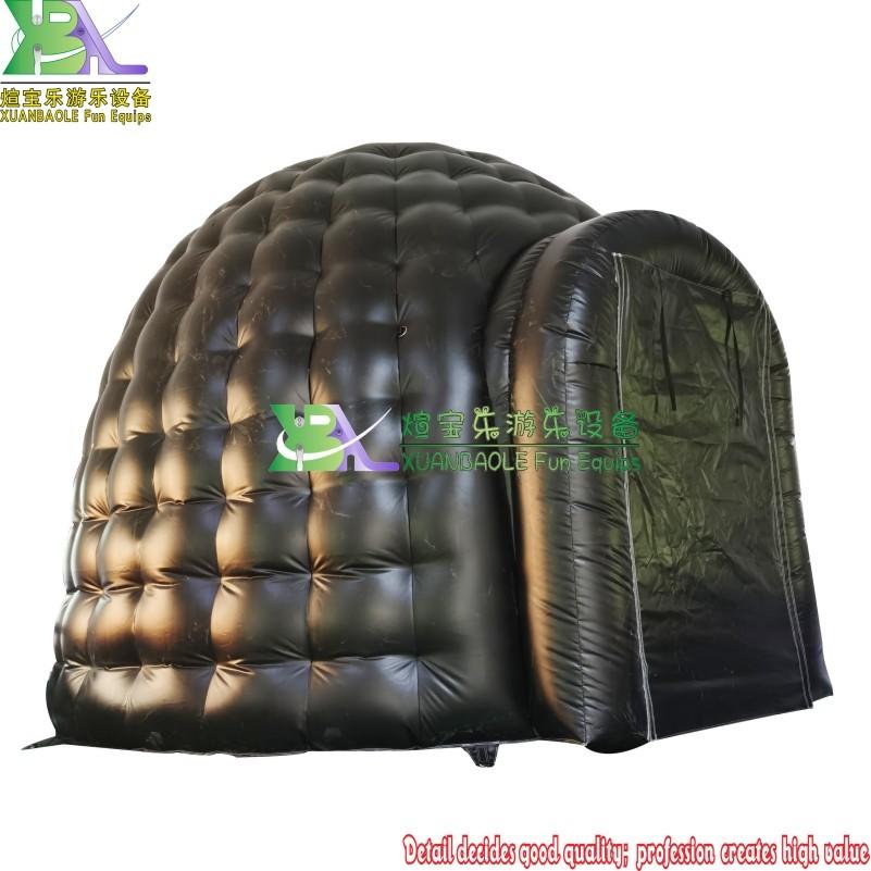 Giant Inflatable Air Igloo Tent Inflatable Black Disco Dome Tent Custom Made Color& Size