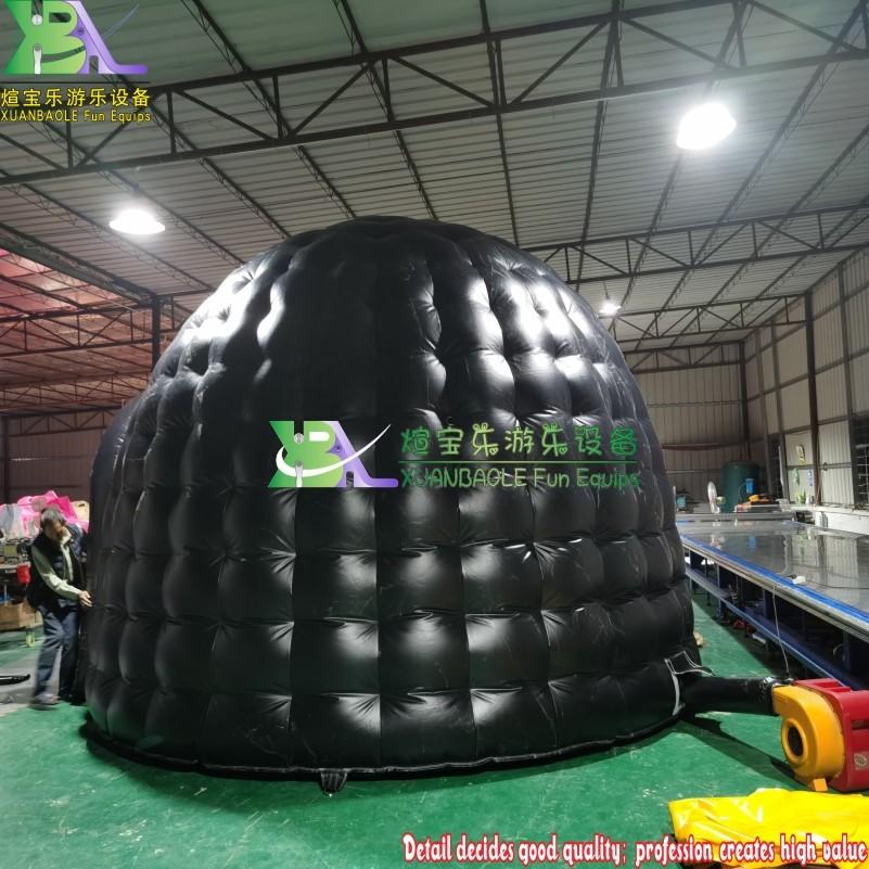Giant Inflatable Air Igloo Tent Inflatable Black Disco Dome Tent Custom Made Color& Size