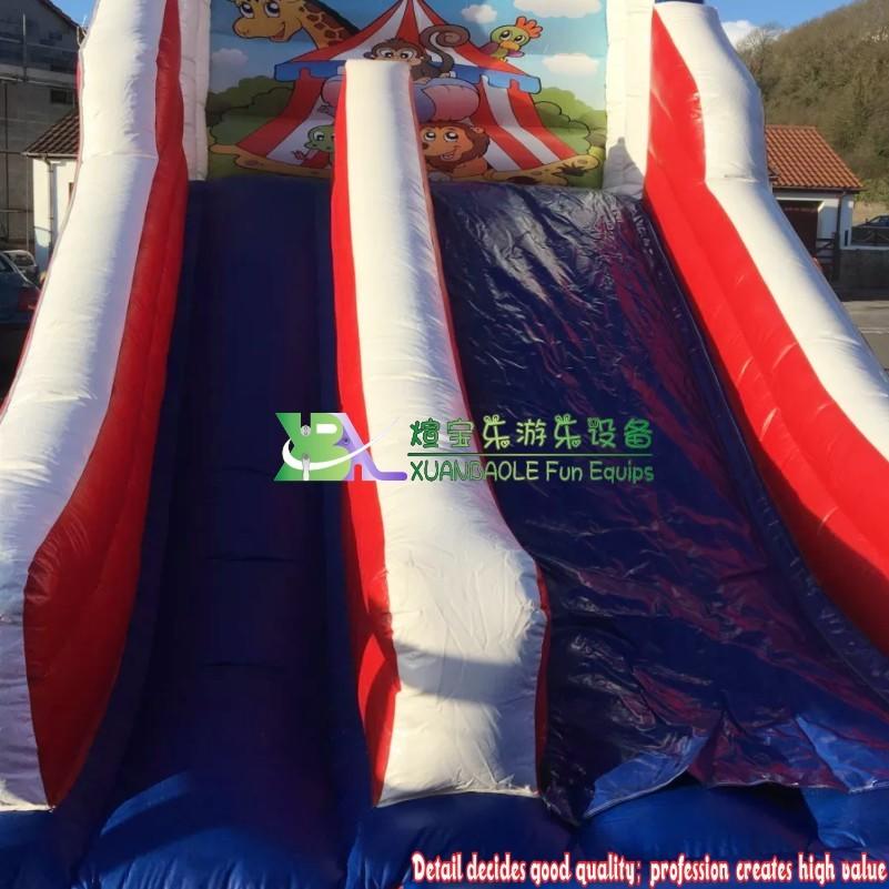 Children inflatable circus world dry slide carnival garden inflatable slide
