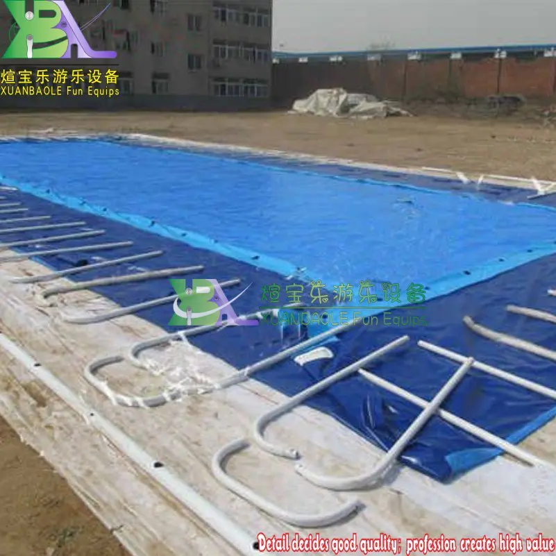 Large Above Ground PVC Rectangular Metal Steel Frame Swimming Pool Ultra Metal steel Frame Swimming Pool