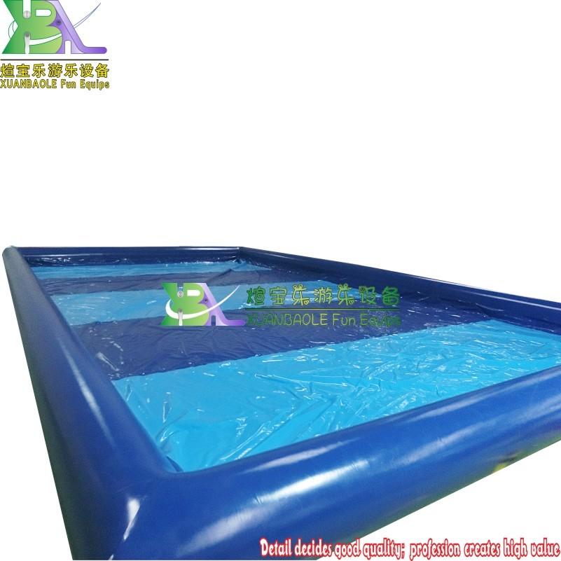 Customized size outdoor large Commercial Blue inflatable water swimming pool For Kids Paddle Boat or bumper Car
