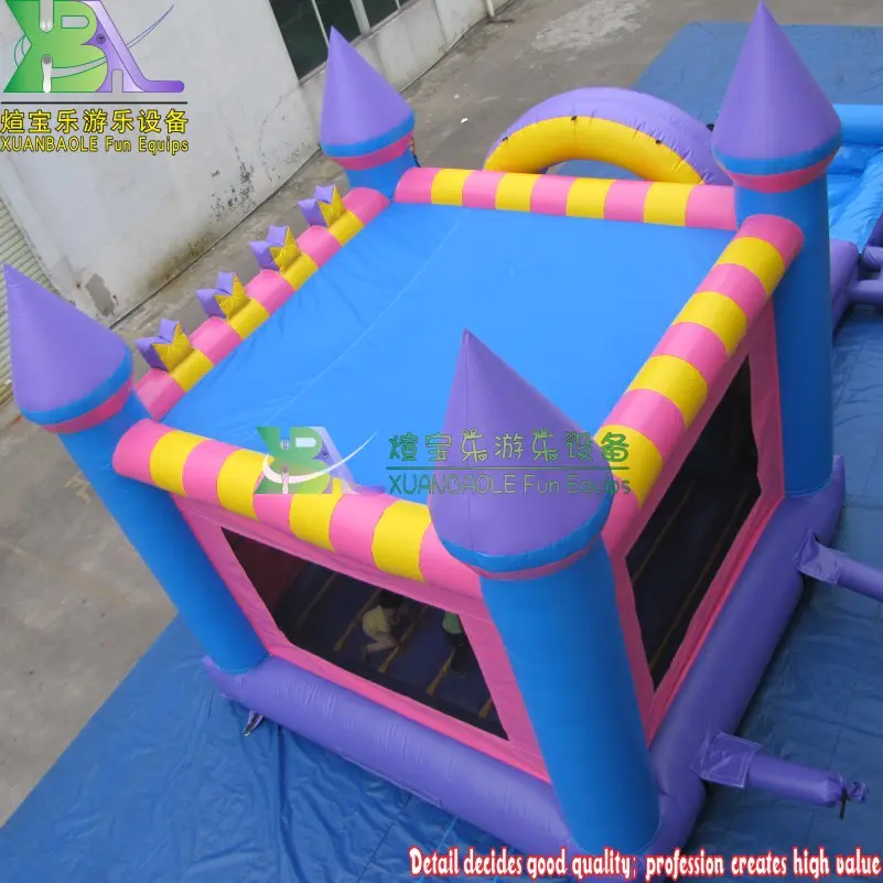 Dual Lane Inflatable Bouncer Castle Combo Jumping Bouncy House Water Slide Wet n Dry Combo For Kids Backyard Party
