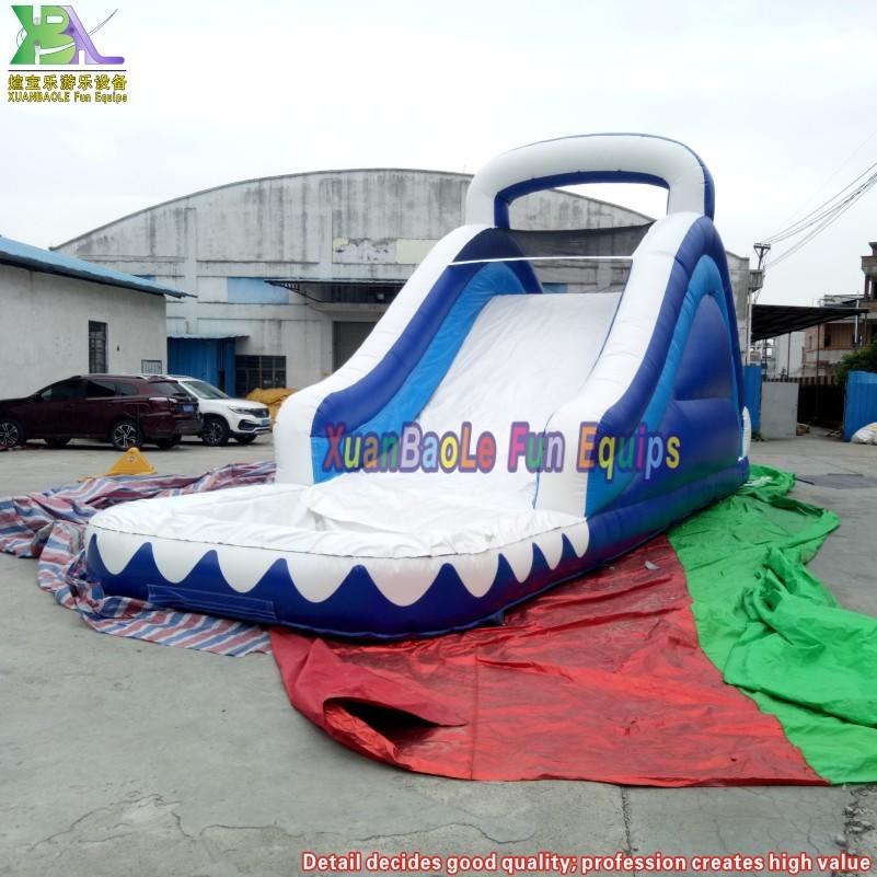 Manufacturer Home Used Blue White jumping castle toy Crush Running Bouncy Slide Games Inflatable Water Slides With pool