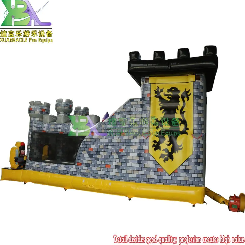 Commercial Inflatable Roman Castle Bounce Slide Jumping Moonwalk Knight Castle Combo