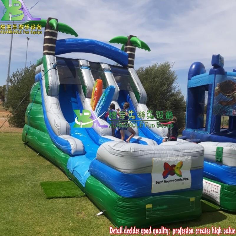 16ft Double Lane Tropical Slide Rental Event Party Magical Inflatable Jumper Water Slide