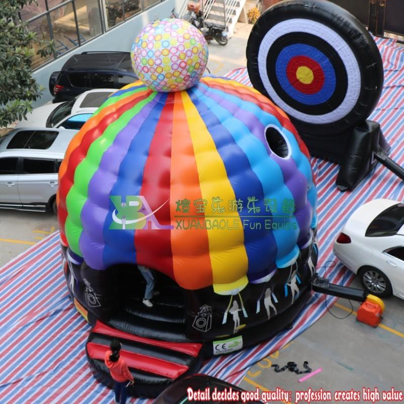China Manufacture LED Light Ball Design Inflatable Disco Dome Dancing Bouncy Castle, Music Dome Tent Jumping Bouncer