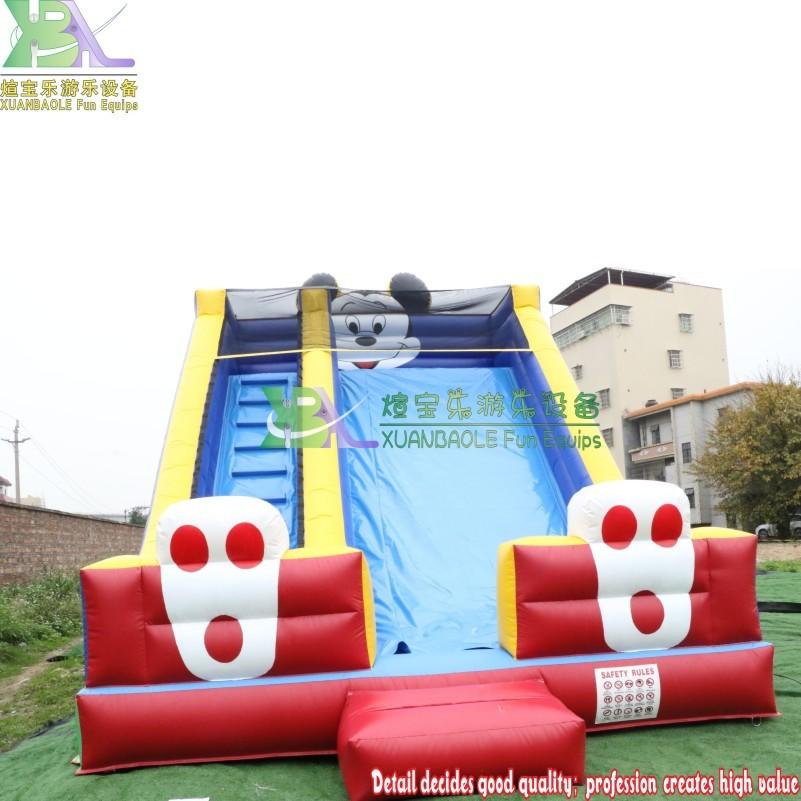 20ft Mickey Mouse Mega Slide, Amusement Park Inflatable jumping bouncy Slide