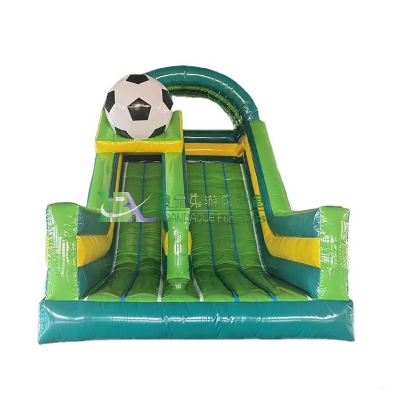 Soccer Football Kids Inflatable Bouncy Castle Slide Commercial Lawn Jumping Slide Amusement Park Fun Equipment