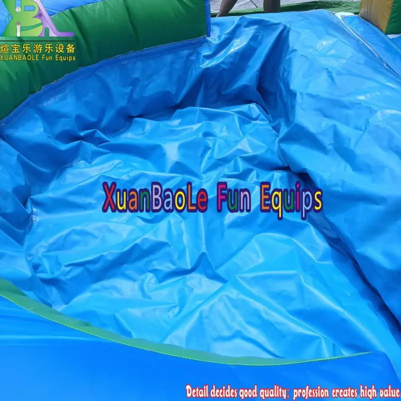 Palm Tree Wet/Dry Slide Inflatable Combo Bounce House, Tropical Inflatable Water Combo Bouncer with Slide Jump Pool