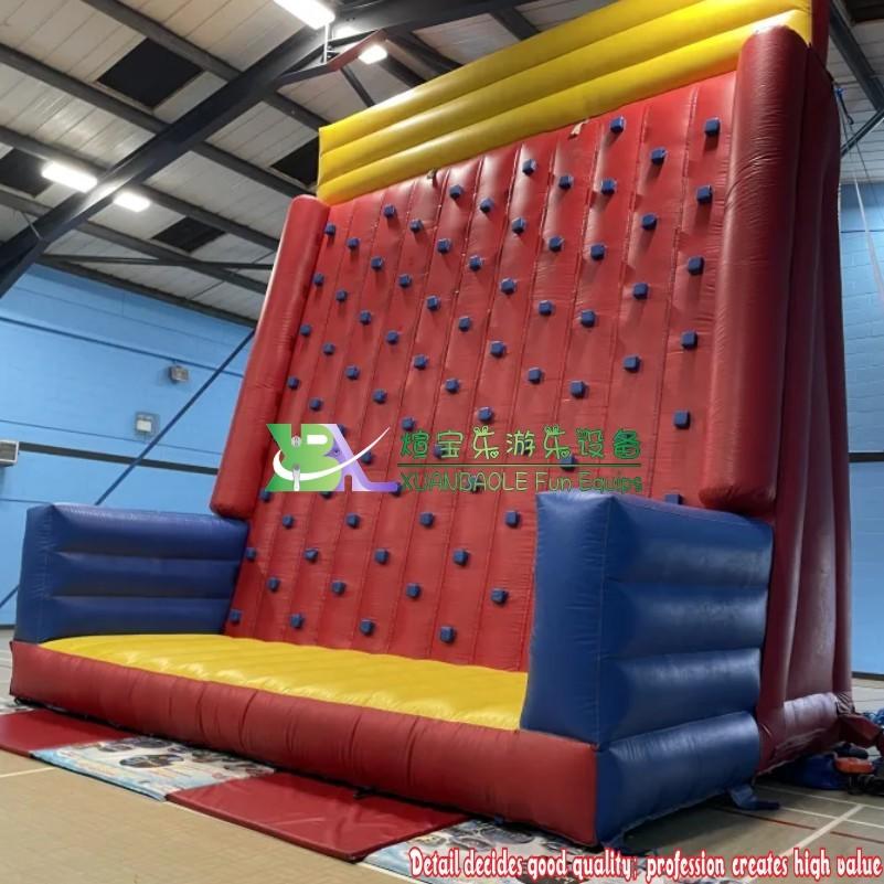 Adventurous Inflatable Rock Climbing Wall, Inflatable Air Rock Mountain Climbing Wall For Kids Party Bouncy Castle Game