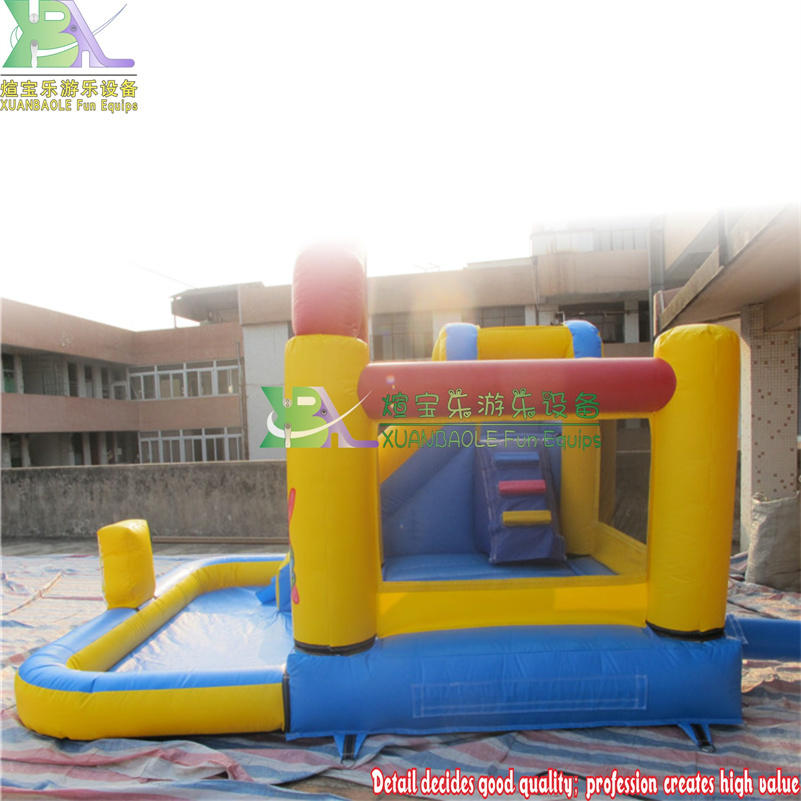Home or Commercial Rental Inflatable Water Slide Pool Spongebob Theme Water Slide For Toddler Bouncy Jumper Castle Splash Park