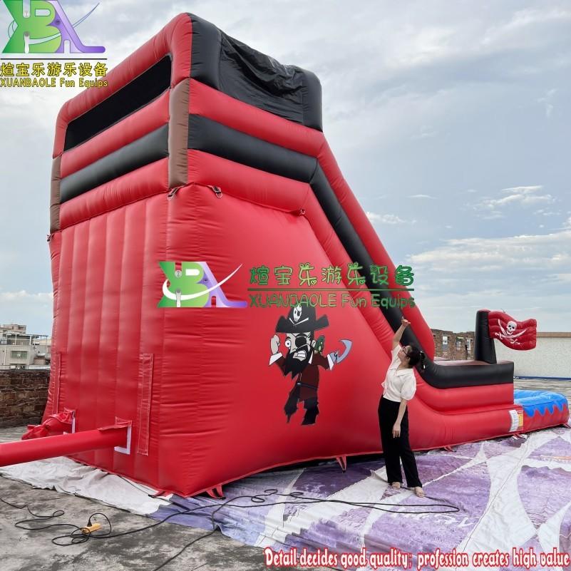 PVC Inflatable Amusement Park Customized 18Ft Tall Pirate Blow Up Water Slide For Adult And Child
