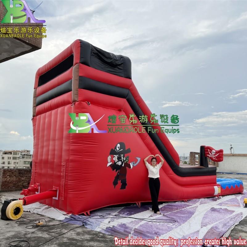PVC Inflatable Amusement Park Customized 18Ft Tall Pirate Blow Up Water Slide For Adult And Child