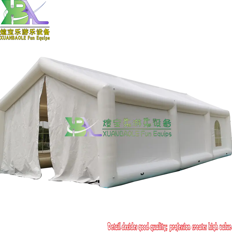 Durable And Waterproof Airtight Custom White PVC Inflatable Car Spray Paint Booth With Air Pump, Air Sealed Inflatable Tent Exhibition Hall