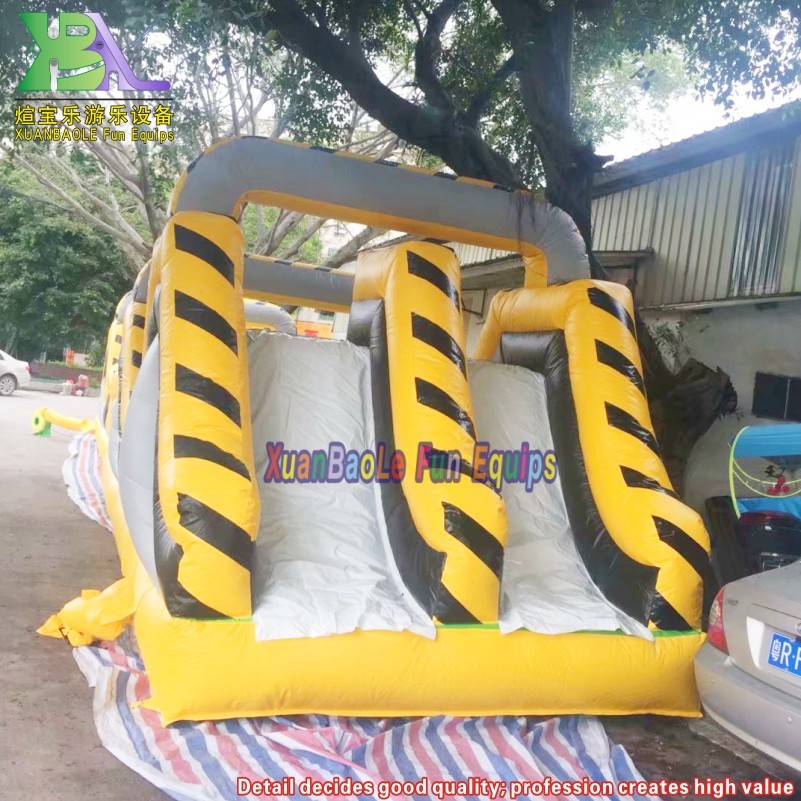 Toxic Drop Inflatable Obstacle Course For Amusement Party