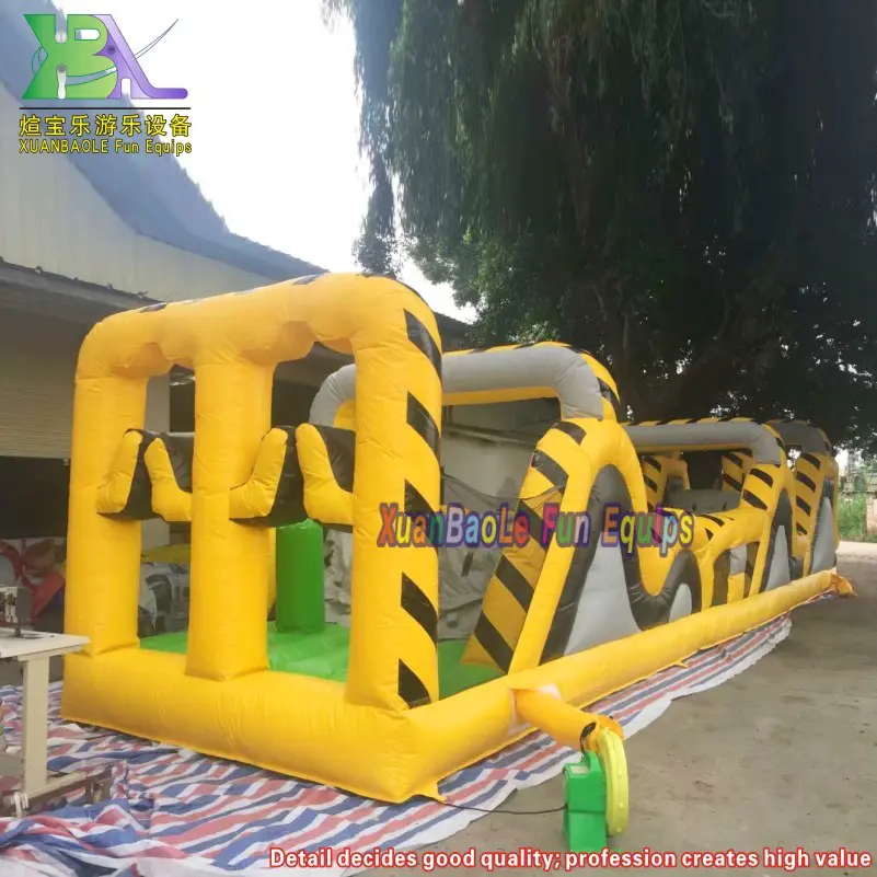 Toxic Drop Inflatable Obstacle Course For Amusement Party
