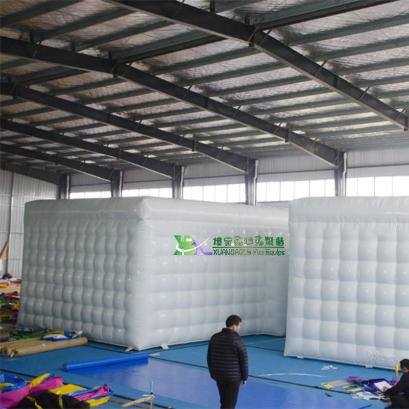 Outdoor party White cube inflatable camping tent gonflable advertising structure inflatable marquee tent