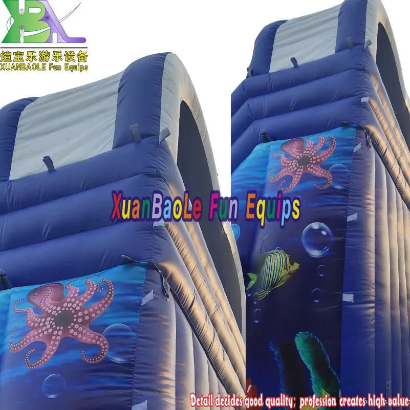 Ocean Park /Sea World Design Inflatable Fun Wet Slide High Quality Heart Arch Water Slide With Pool For Rental Business