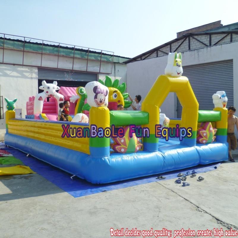 Giant Funny City Castle Children Jumping Bouncer Flower Theme Inflatable Playground Amusement Park Bouncy Trampoline