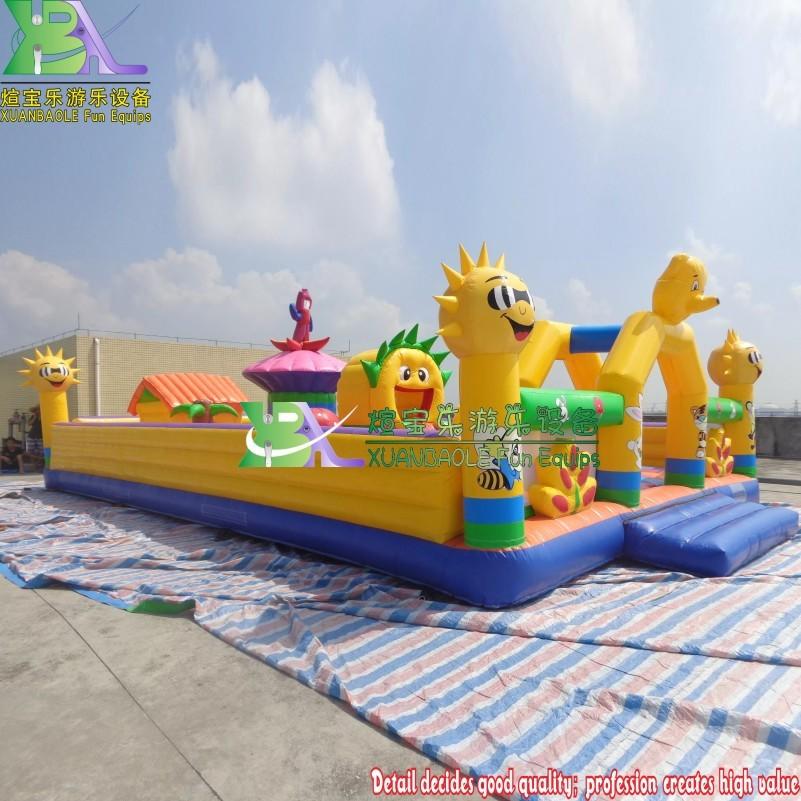 Sun&Bear Cartoon Theme inflatable Fun City, Bouncing Castle Slide Jumper Fun Park, Inflatable multi play ground moonwalk