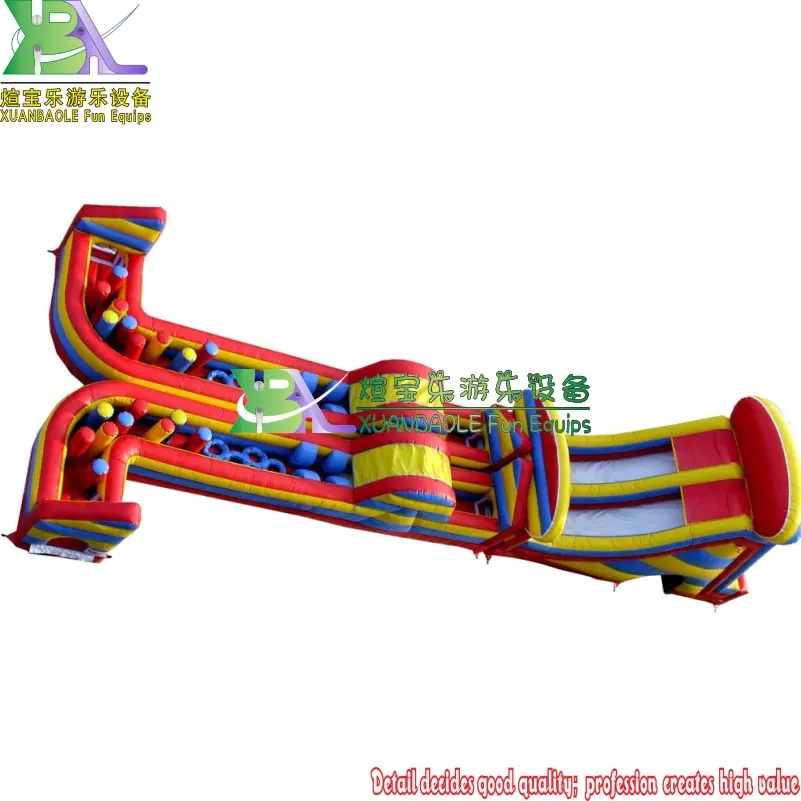 25ft Tall Slide Extreme Challenge Inflatable Radical Run Assault Obstacle Course