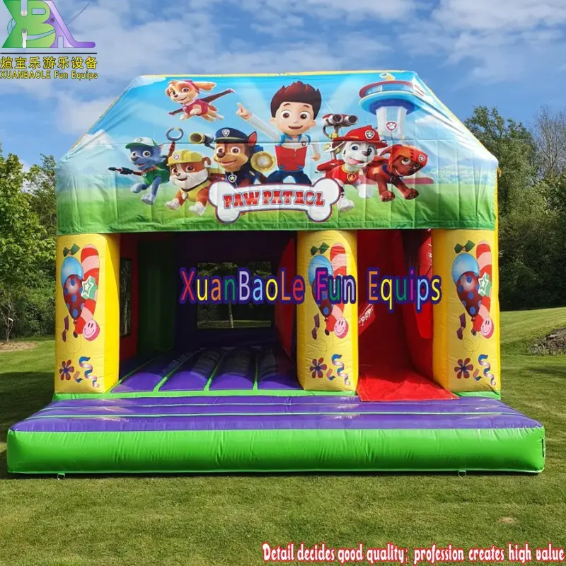 Paw Patrol Combo Bounce & Slide, Cartoon bounce house Inflatable Castle Combo, Outdoor Inflatable Bouncer Jumping castle for kids