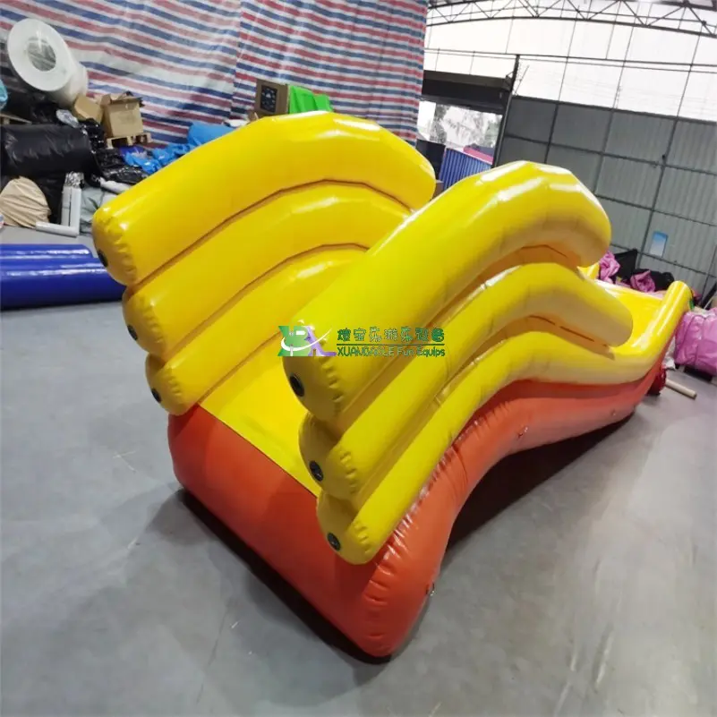 Guangzhou DWF Inflatable Water Slide For Yacht Boat Inflatable Yacht Water Game Freefall waterslide Dock Bouncy Slide