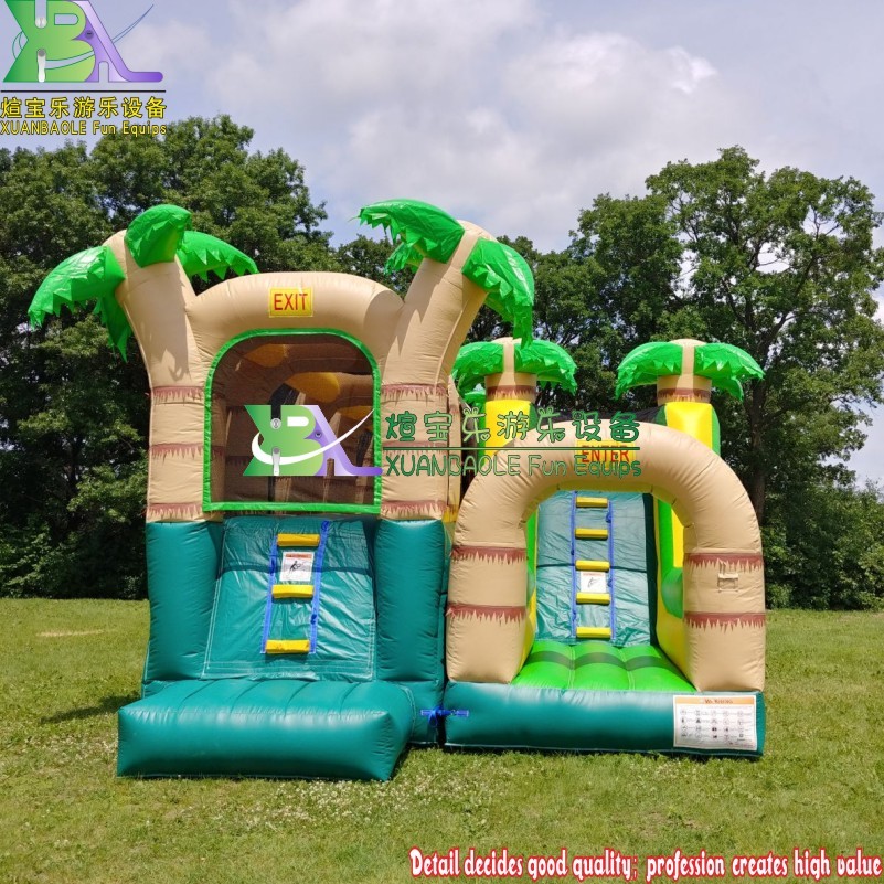 Hop N tropical obstacle course for kids outdoor energy challenge interactive game entertainment or event commercial