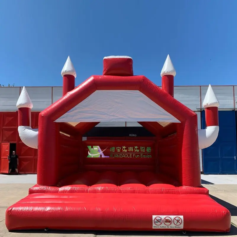 16.67FTx13.3FT Deluxe Red Camelot Fortress Bouncy Castle Kids Jumping Balloon Inflatable Castle