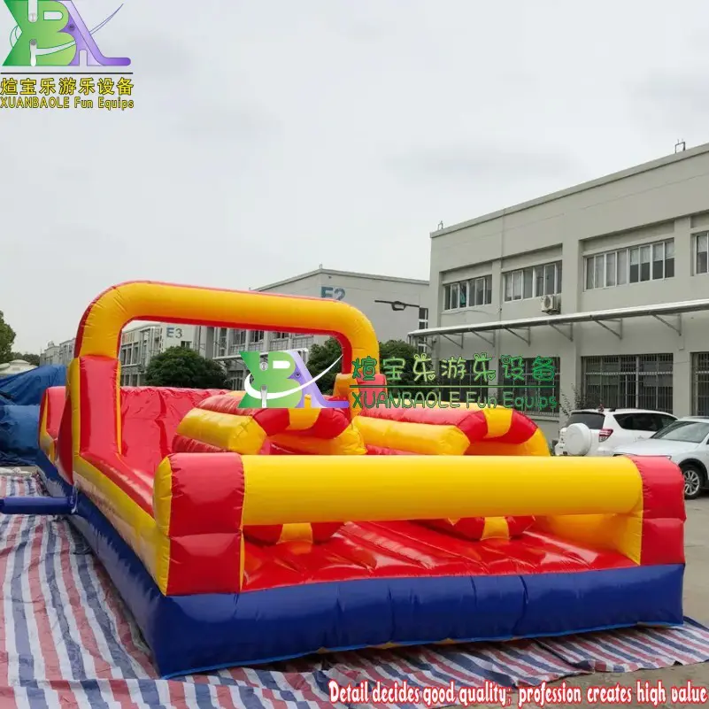 Red and Blue Eliminator Obstacle Course, Kids Adults Entertainment Bouncy Castle Challenge Sport