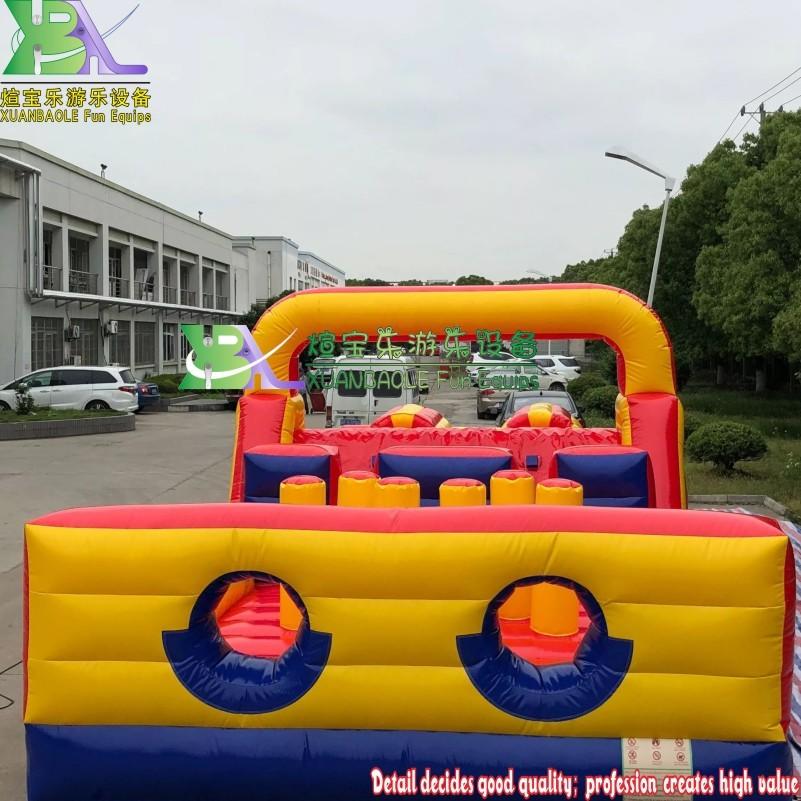 Red and Blue Eliminator Obstacle Course, Kids Adults Entertainment Bouncy Castle Challenge Sport