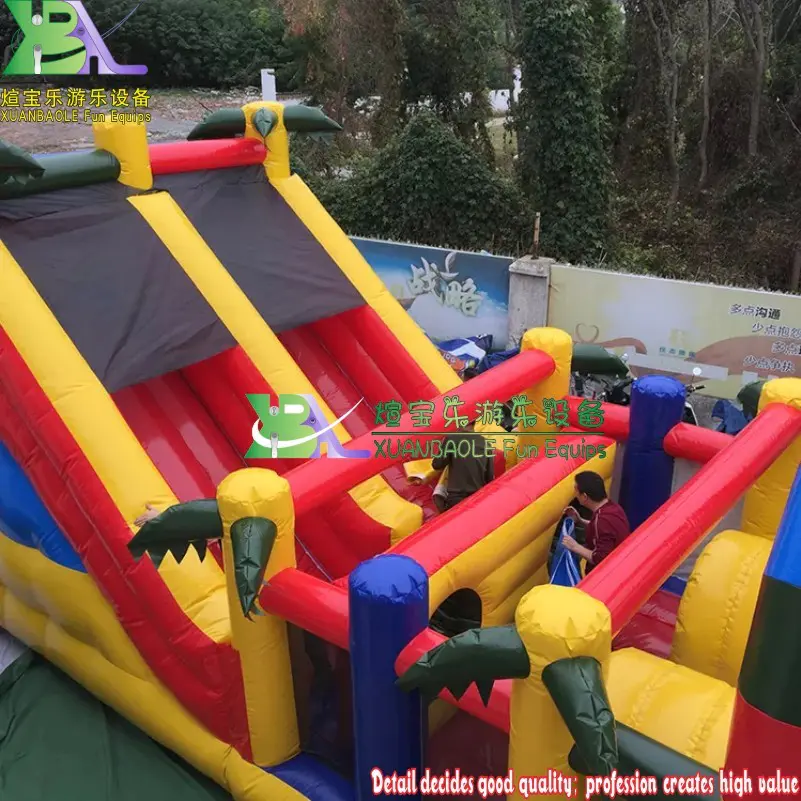 Funny Interesting Yard Slide Trampoline inflatable arch slide Kids Jumping Bouncy inflatable slide