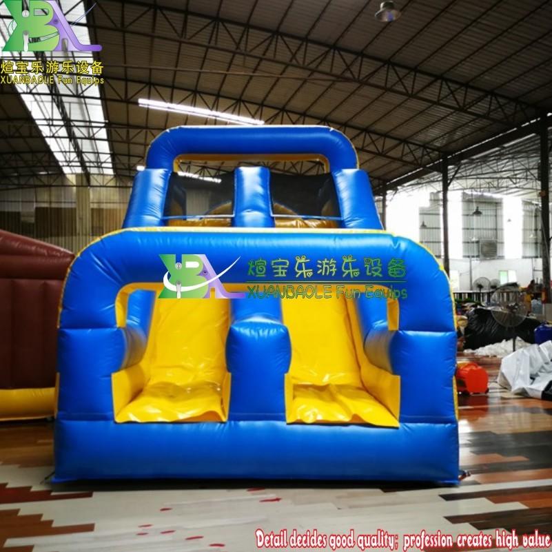 Light Blue & Yellow Adrenaline Rush Blow Up Obstacle Course , Inflatable Obstacle Course Jumper For Sport
