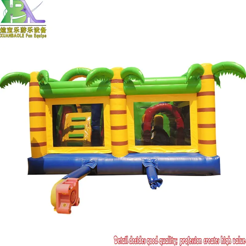 Giant Commercial Jungle inflatable castle jumper/ crocodile inflatable bouncy combo / Animal inflatable bouncers for Children