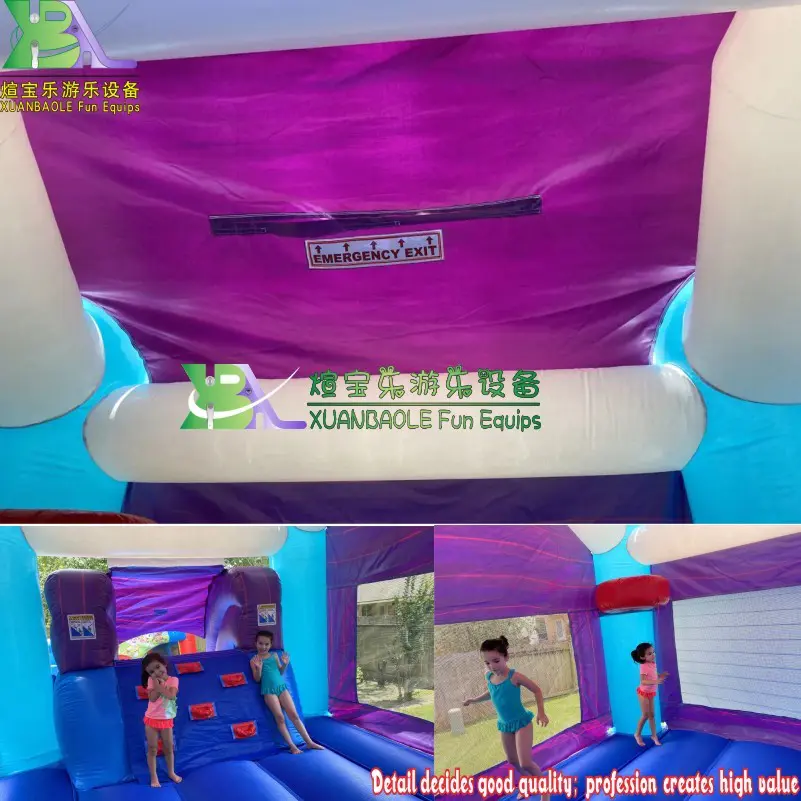 Frozen Ice Castle Waterslide Combo, Inflatable Wet/Dry Combos For Kids Birthday Party