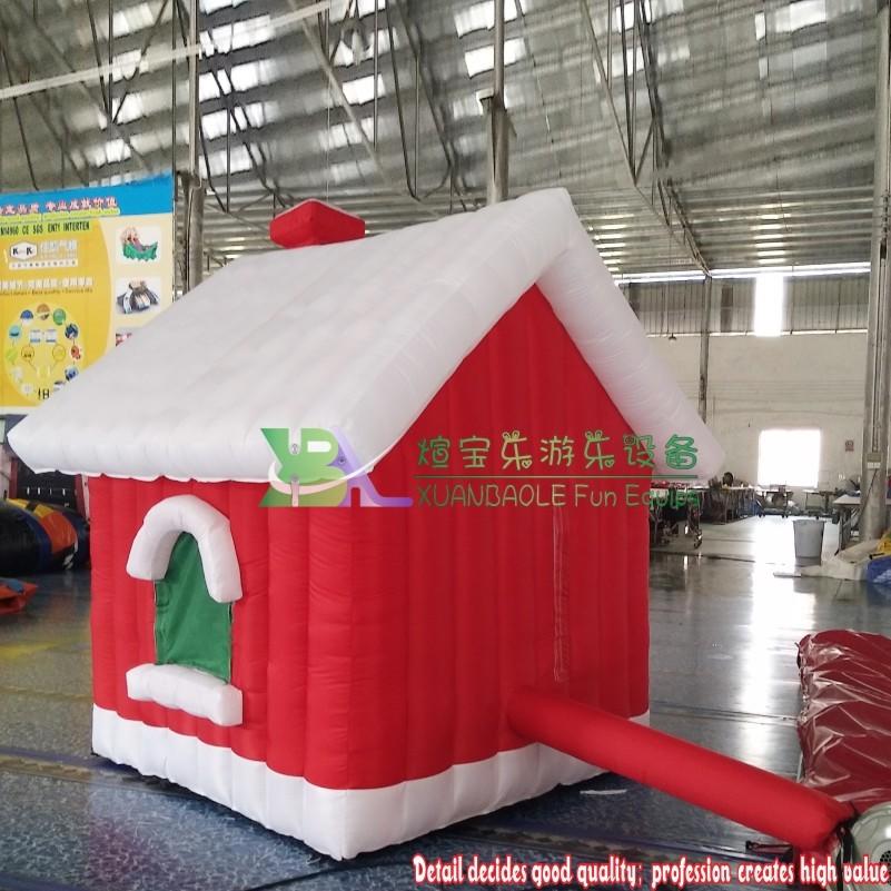 Most popular inflatable santa claus house / inflatable santa's grotto tent / Inflatable Santa's Cabin for Christmas Decoration