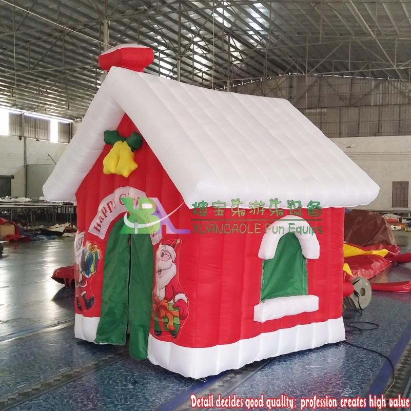 Most popular inflatable santa claus house / inflatable santa's grotto tent / Inflatable Santa's Cabin for Christmas Decoration