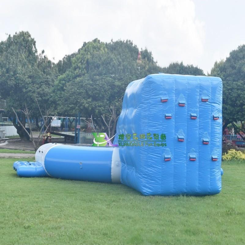 Adults Inflatable Water Jump Climb With Mini Water Slide For Lake Or Sea, Inflatable Water Trampoline Combo For Kids