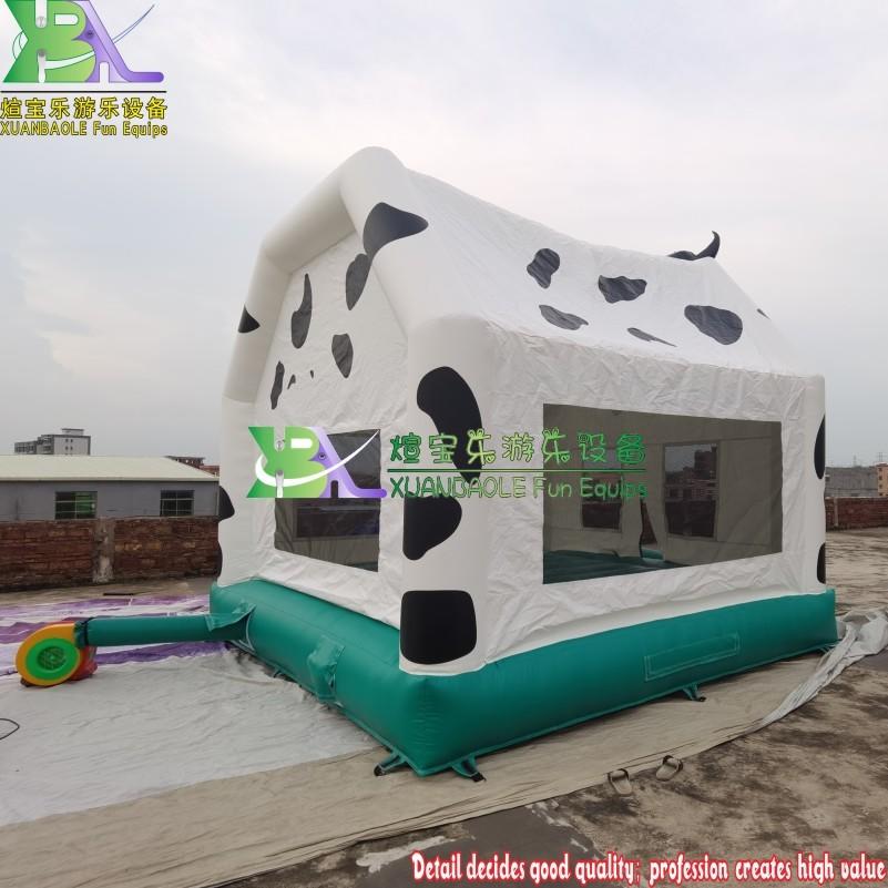 Children Moonwalk inflatable bouncer jumping bouncy castle jumper cow bounce house