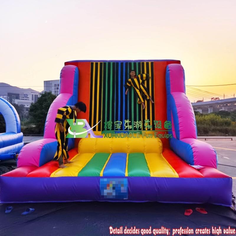 Human Velcro Sticky Fly Wall Bouncy Castle Magic Jumpers Inflatable Velcro Bar Fly Wall
