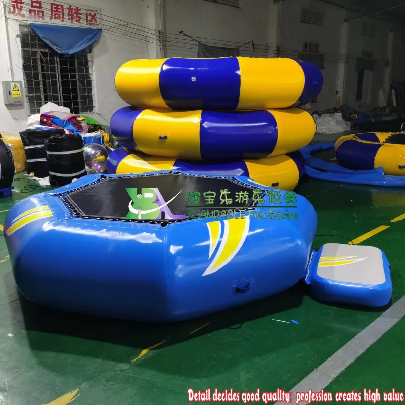 3m dia Inflatable Kids Water Trampoline Home Garden Pool Swim Platform Water Inflatable Bouncer