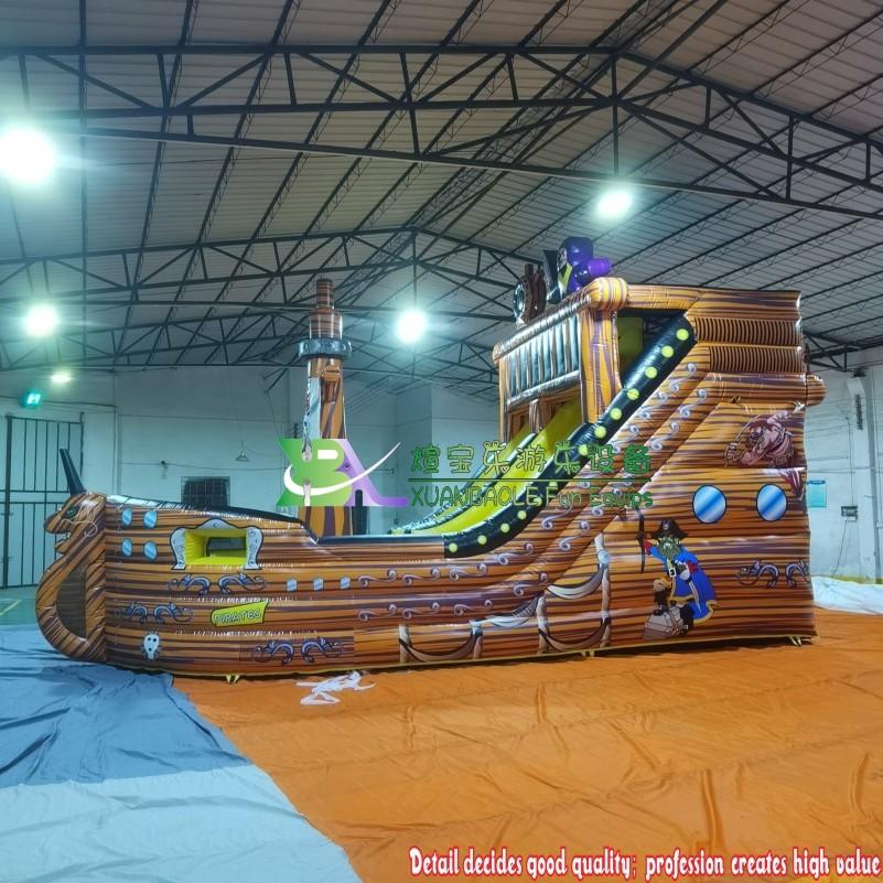 Luxury Pirate Ballcanon Lovely Inflatable Combo 2 In 1 Castle Bounce House With Slide